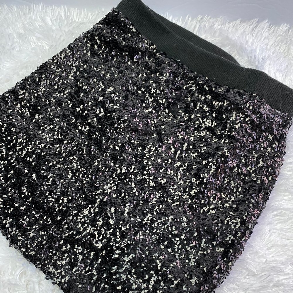 Forever 21 Gilrs Black Sequence Skirt Small